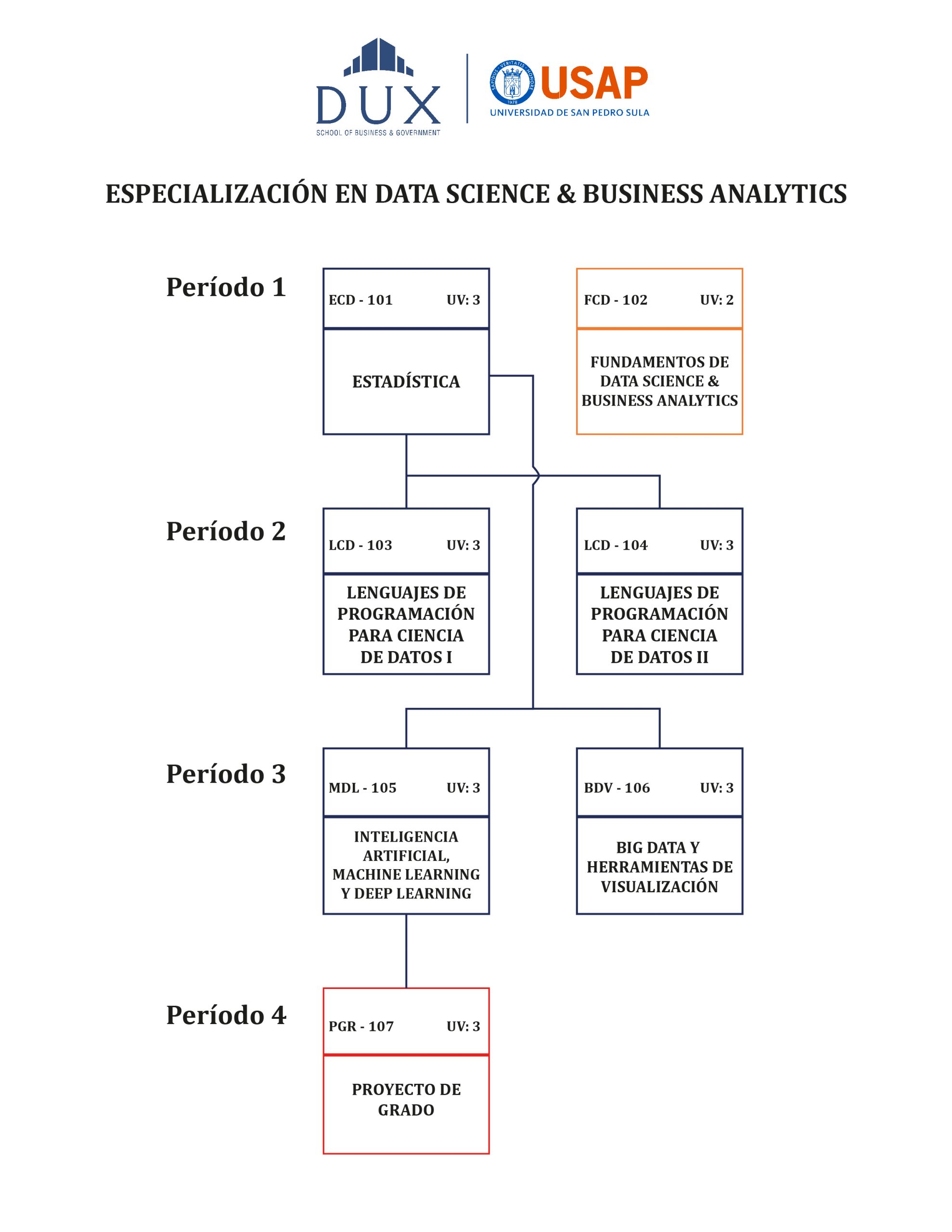 Plan de estudios Especialidad Profesional en Data Science and Business Analytics | USAP